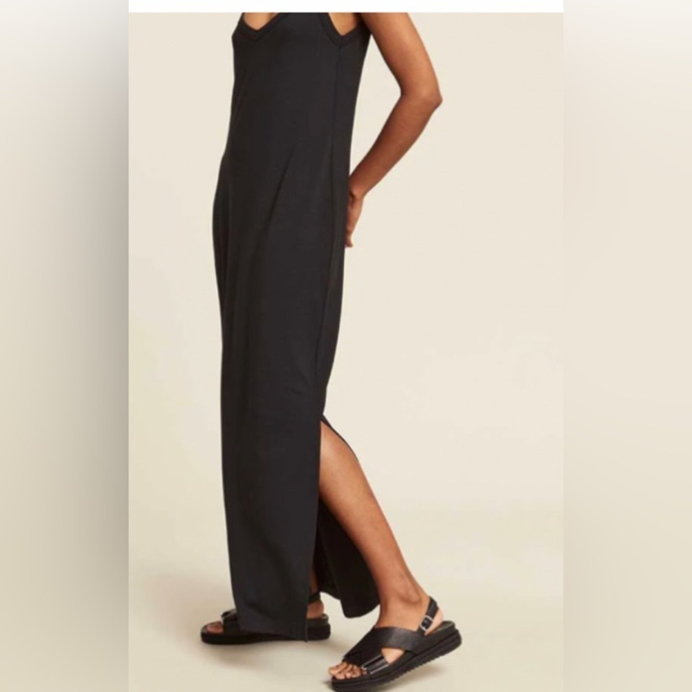 Zara NWT Sleeveless Racerback Maxi Black Dress XS